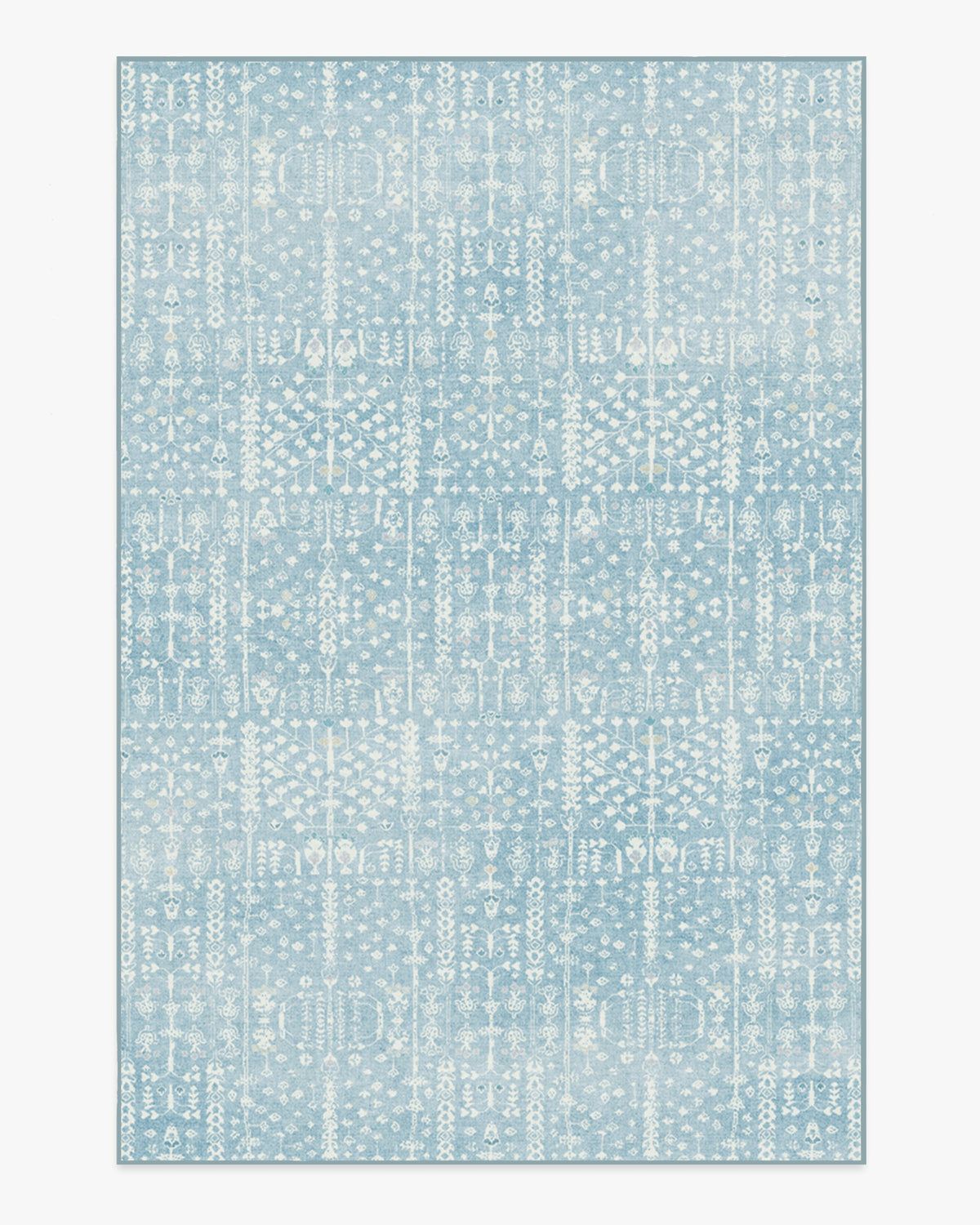 Gray Malin Palmetto — Halı, Coastal Mavi, AREA, beyaz zemin, 6x9