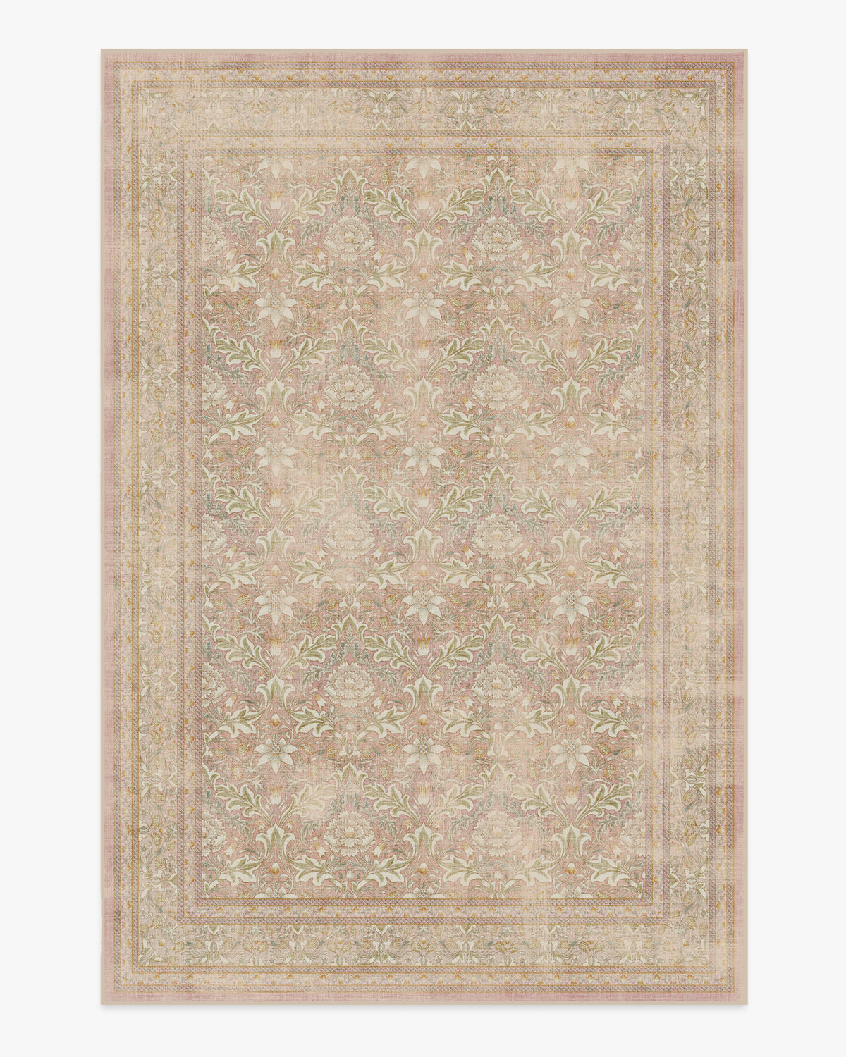 Morris And Co Simply Severn — Halı, Yumuşak Pembe, AREA, beyaz zemin, 6x9