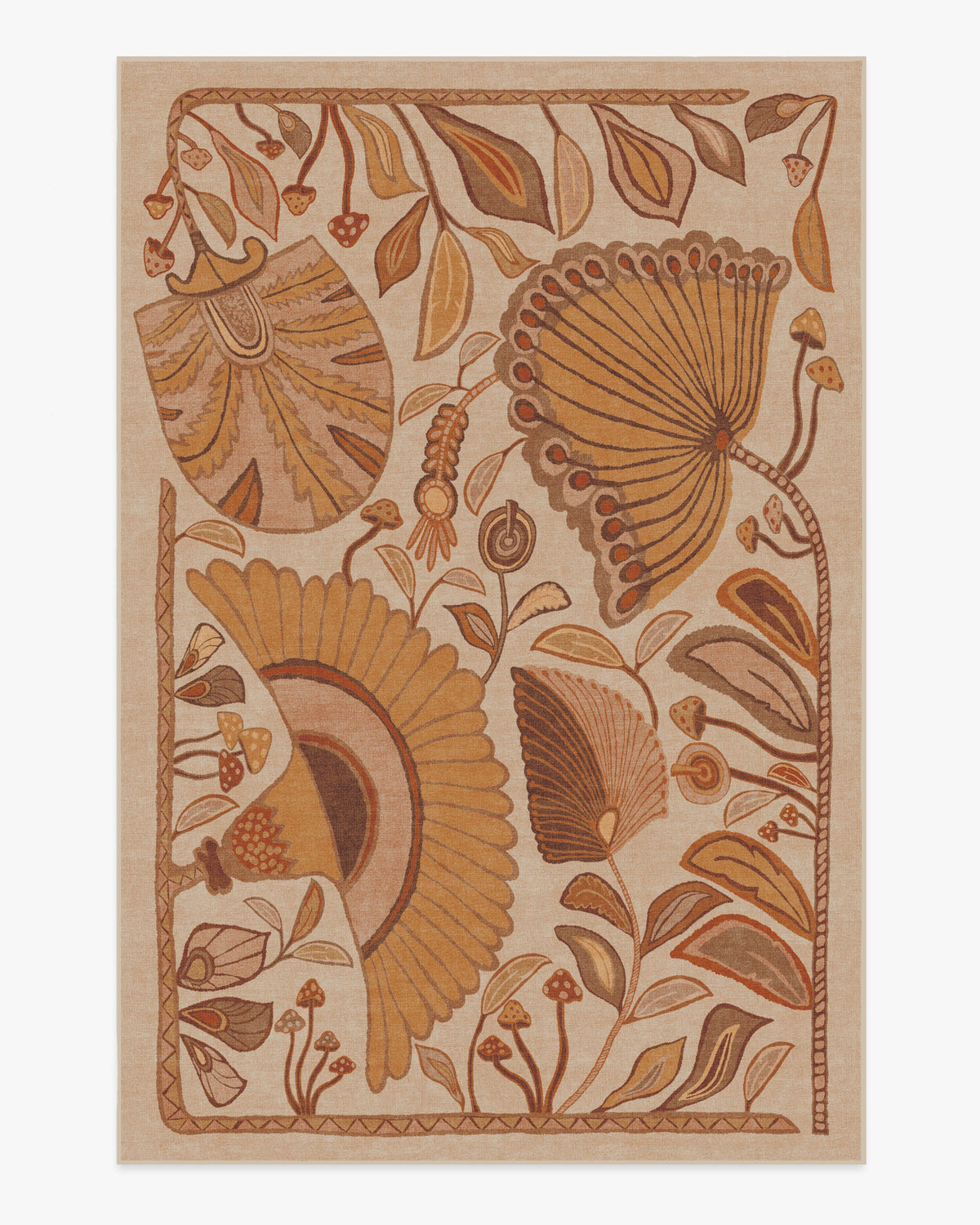 Justina Blakeney Alice Mellow — Halı, Sarı, AREA, beyaz zemin, 6x9