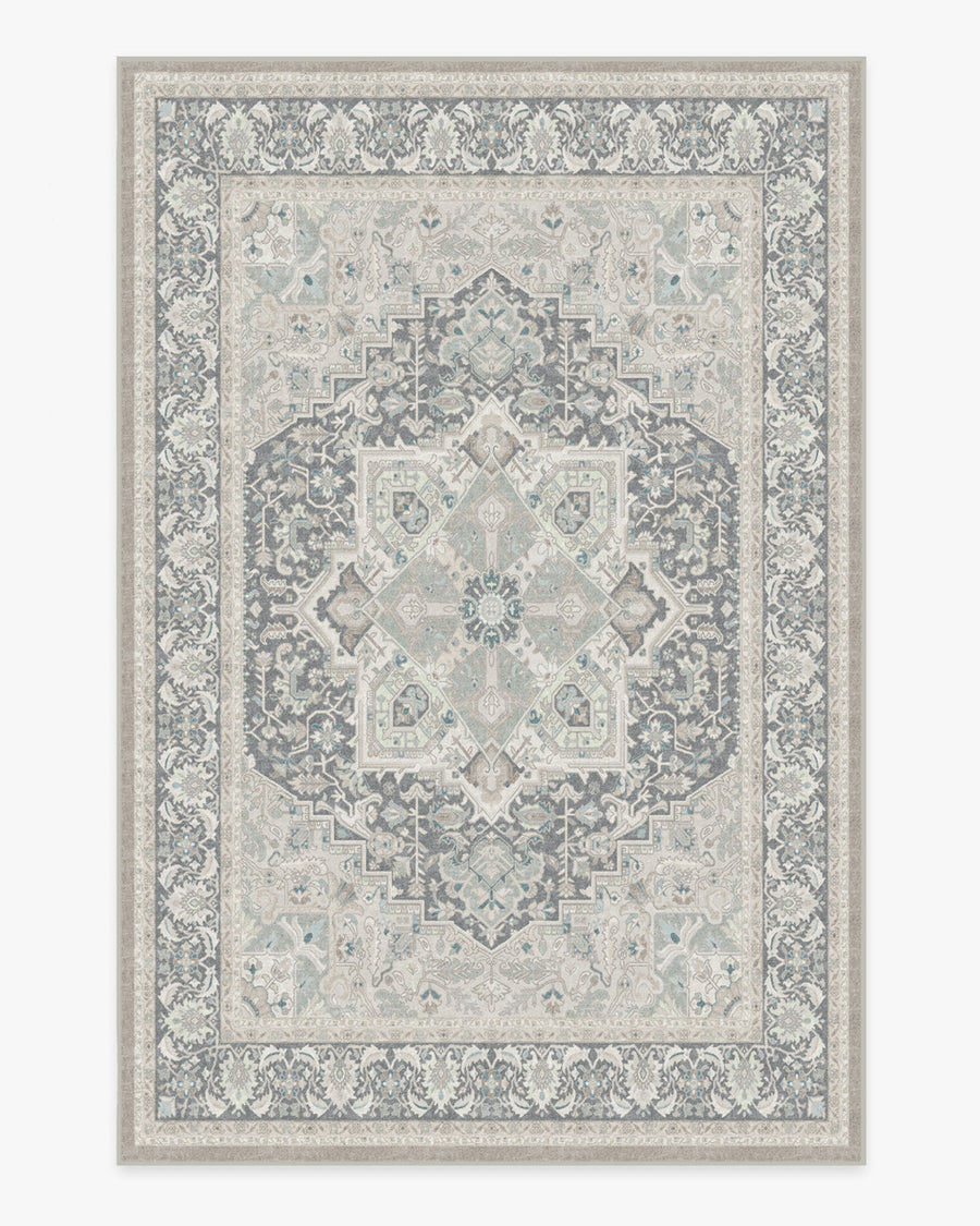 Hendesi Heriz — Halı, Abalone, AREA, beyaz zemin, 6x9