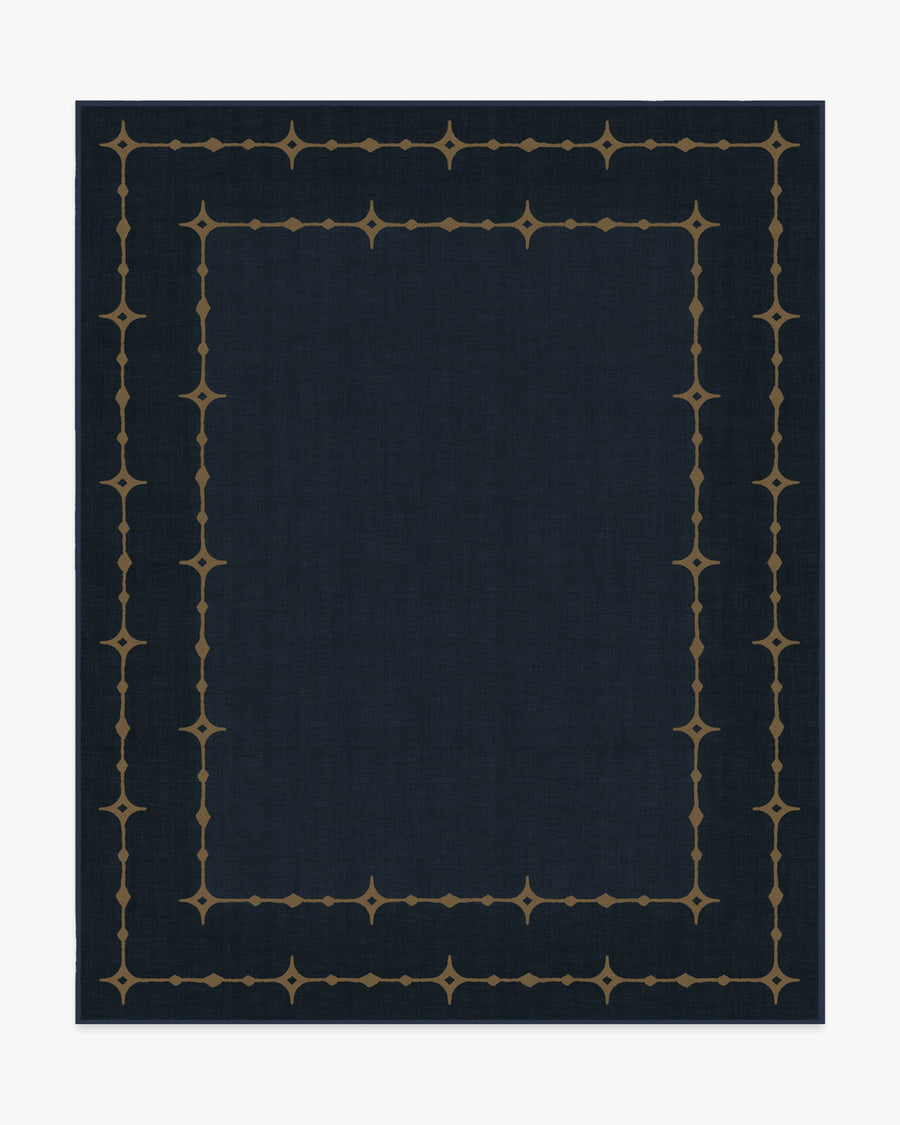 Sparkle Border — Halı, Koyu Lacivert, AREA, beyaz zemin, 8x10