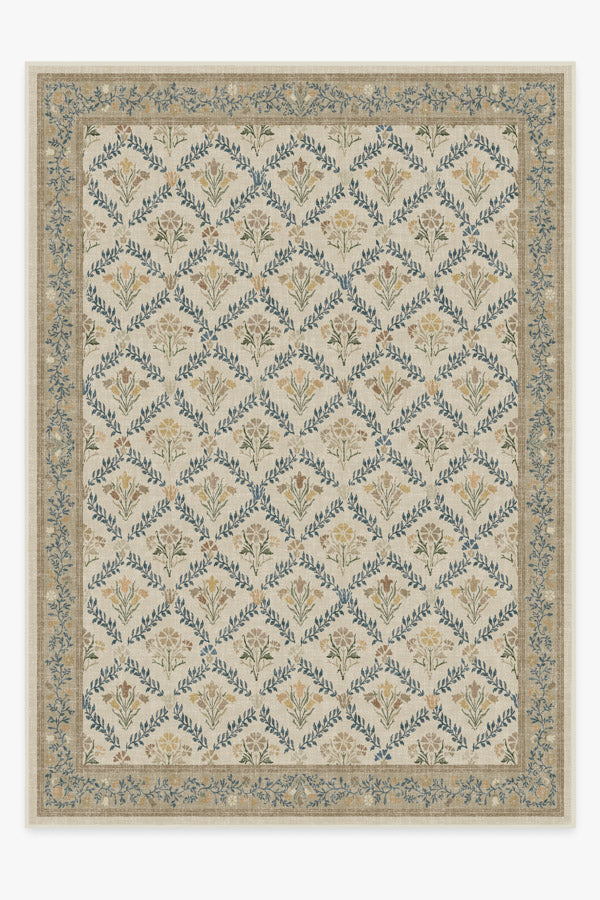 Morris And Co Bellflowers — Halı, Fildişi Altın, AREA, beyaz zemin, 10x14