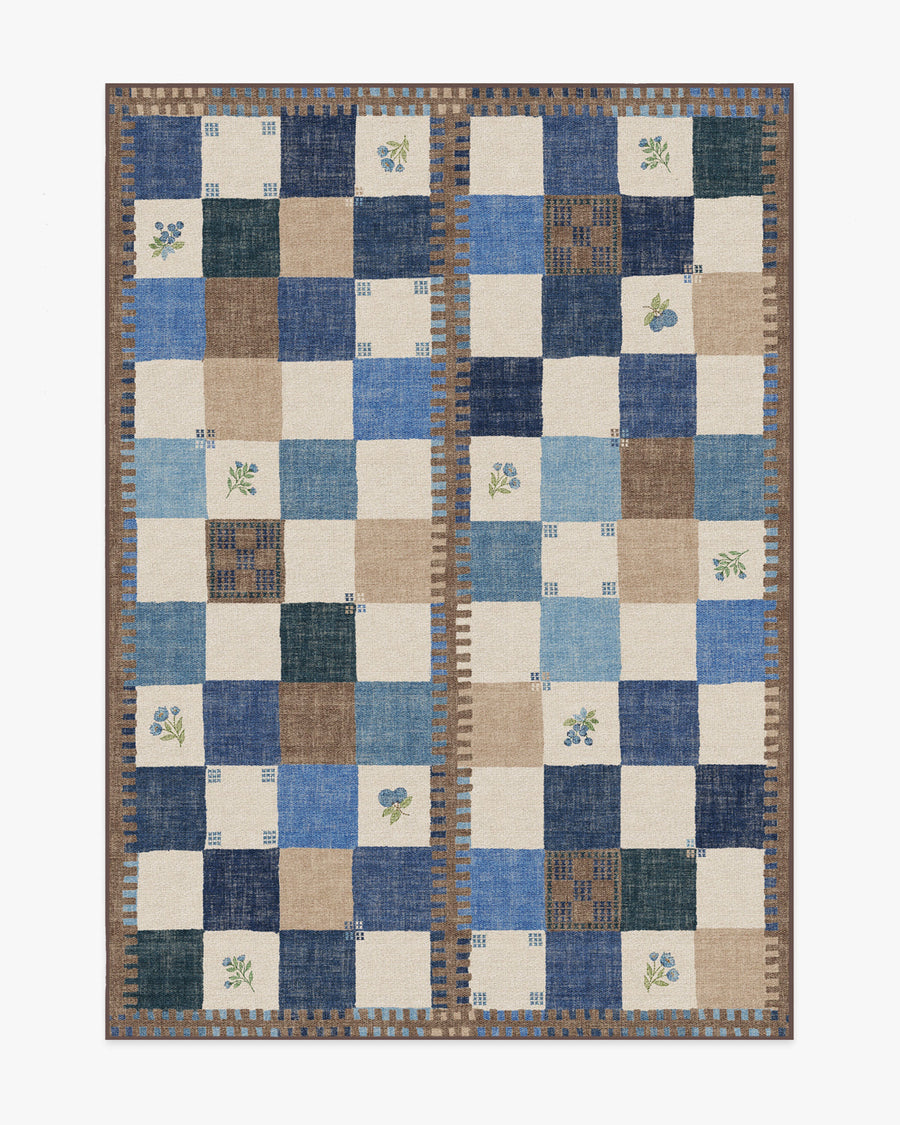 Stonefruit — Halı, Mavi, AREA, beyaz zemin, 5x7