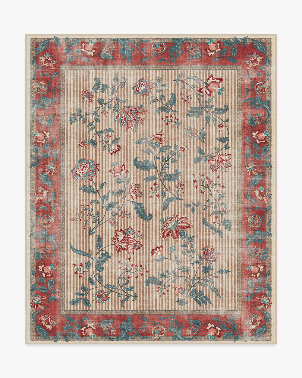 Lilou Currant — Halı, Turkuaz Yeşil, AREA, beyaz zemin, 8x10