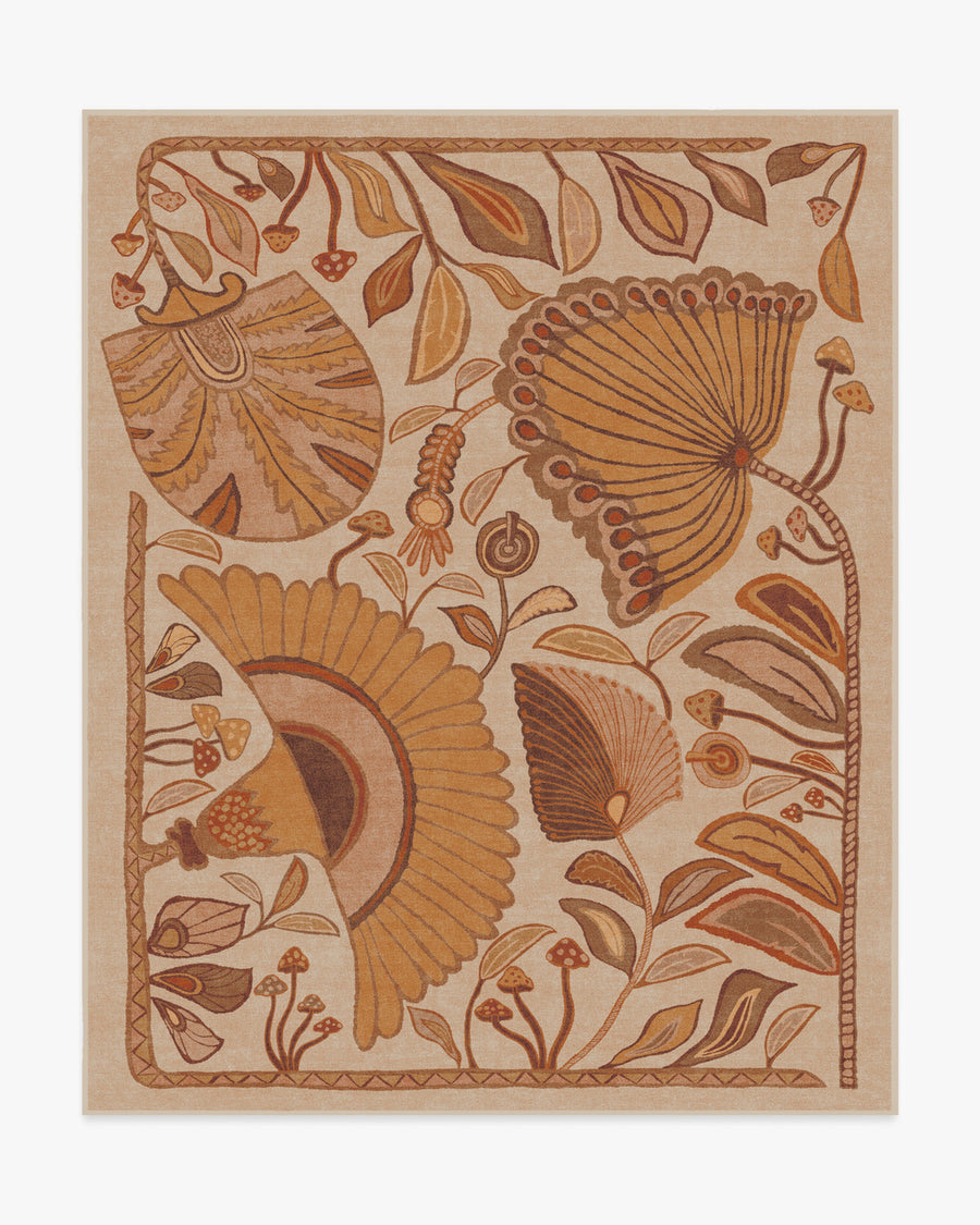 Justina Blakeney Alice Mellow — Halı, Sarı, AREA, beyaz zemin, 8x10