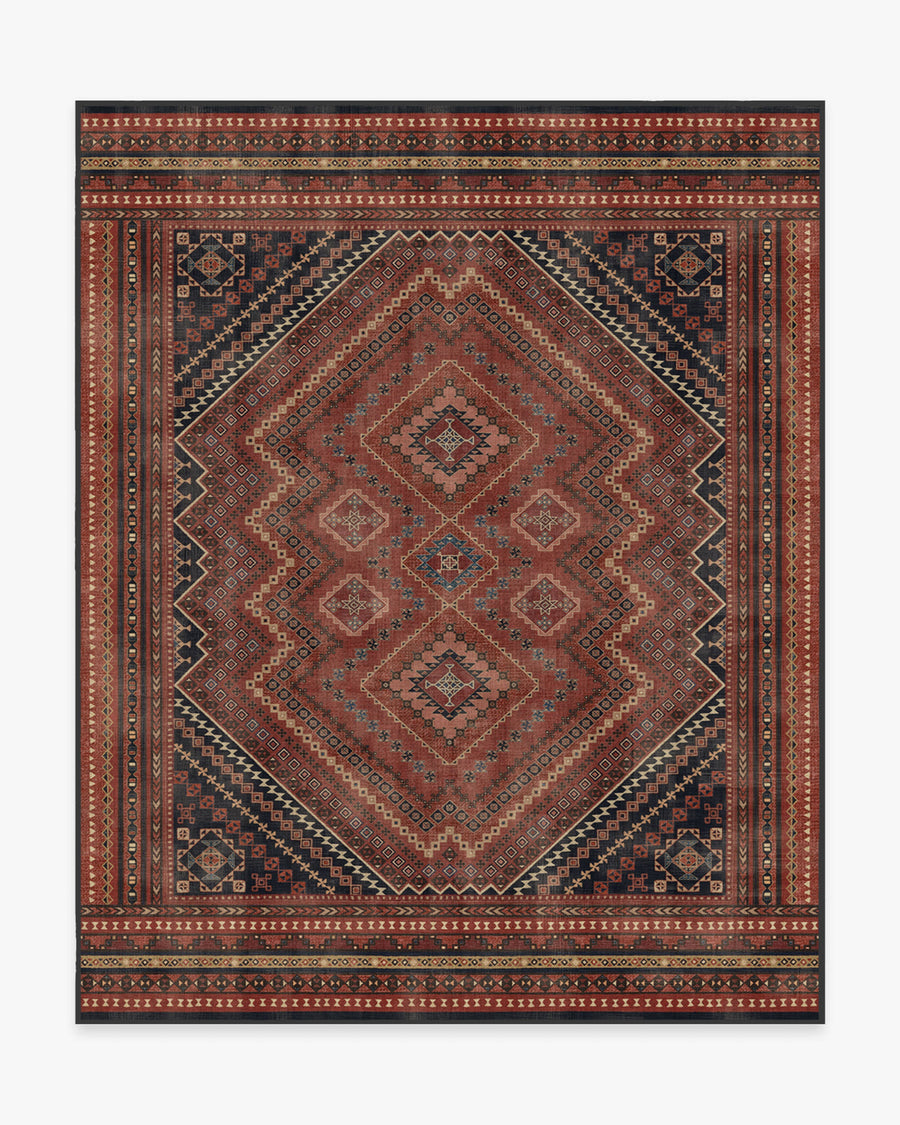 Kaden — Halı, Kehribar Kırmızı, AREA, beyaz zemin, 8x10