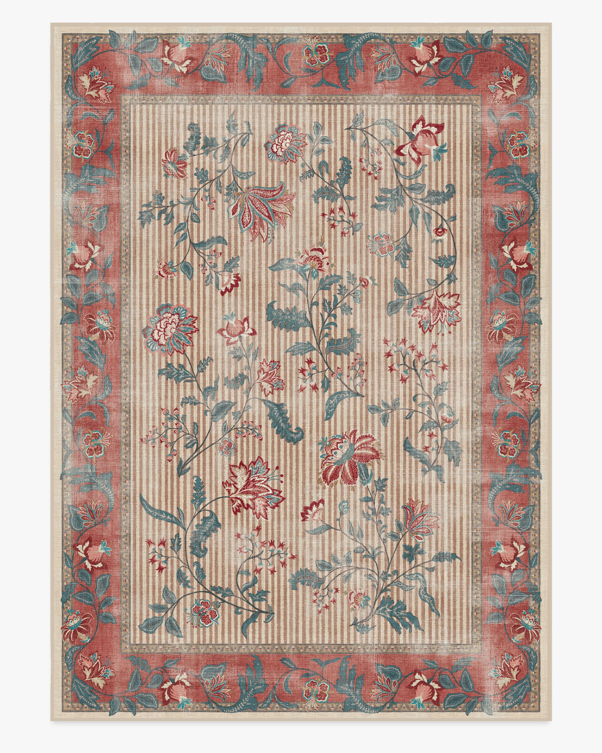 Lilou Currant — Halı, Turkuaz Yeşil, AREA, beyaz zemin, 10x14