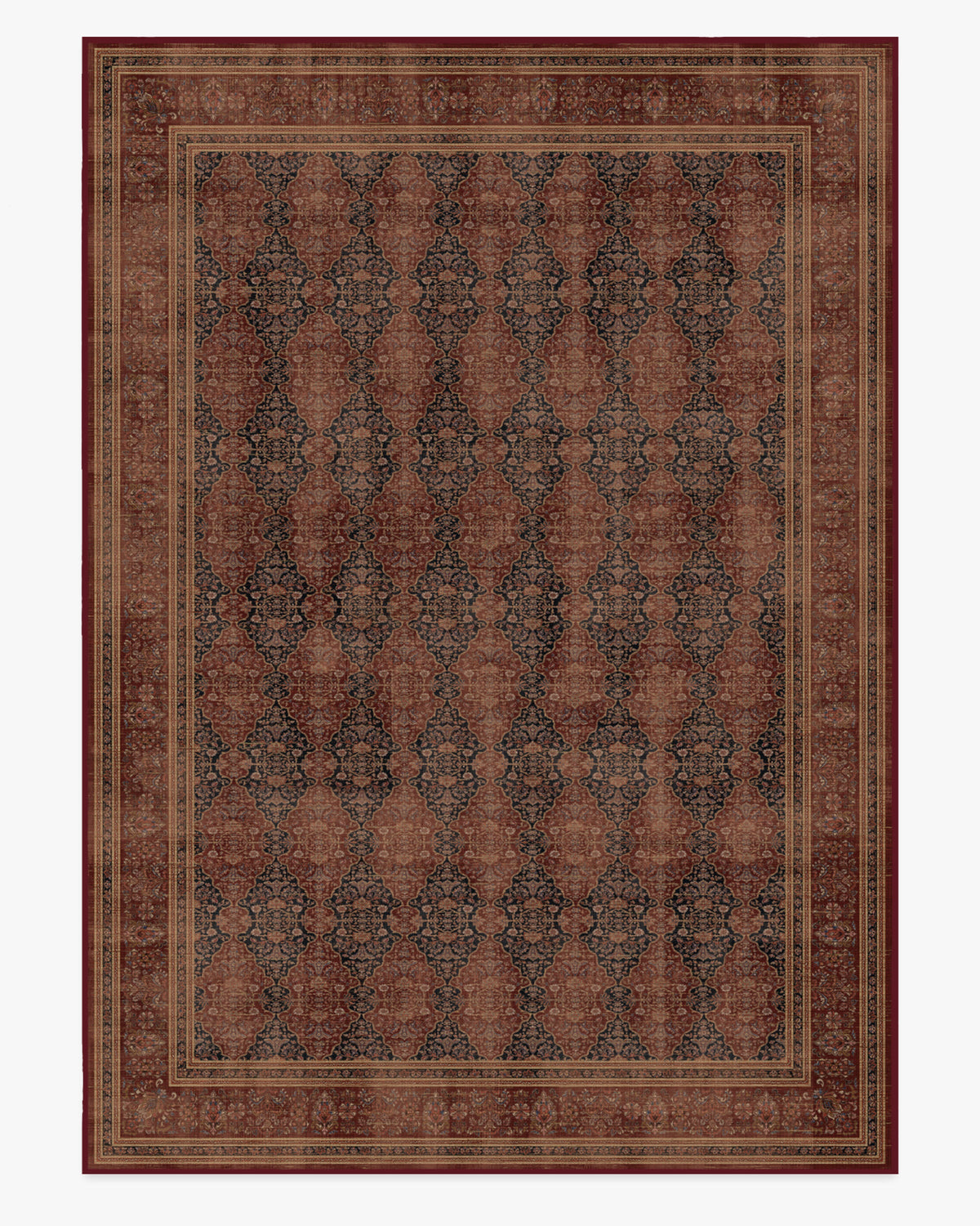 Vesper — Halı, Kehribar Kırmızı, AREA, beyaz zemin, 10x14