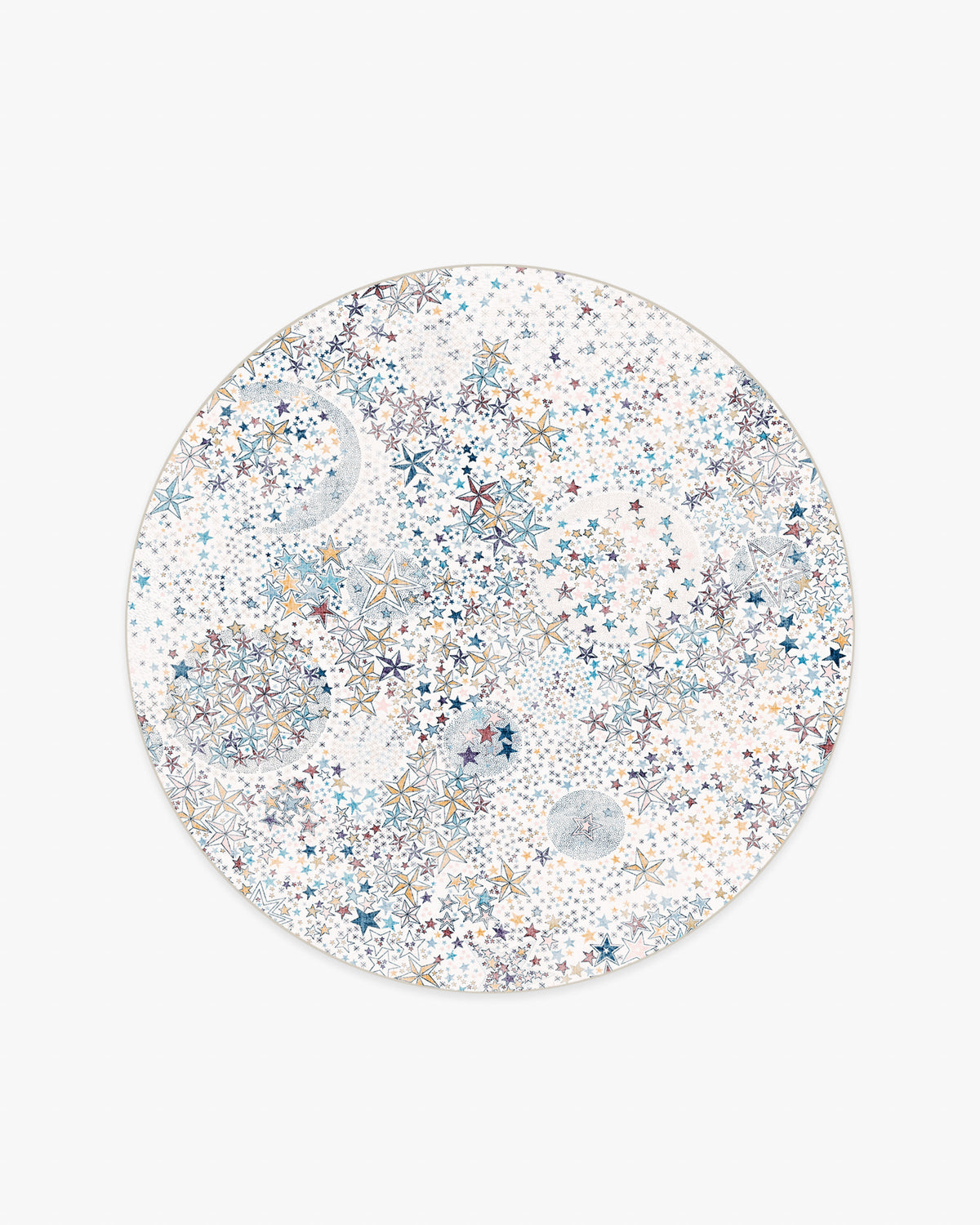 Adelajda Confetti — Halı, Mavi, ROUND, beyaz zemin, 6R
