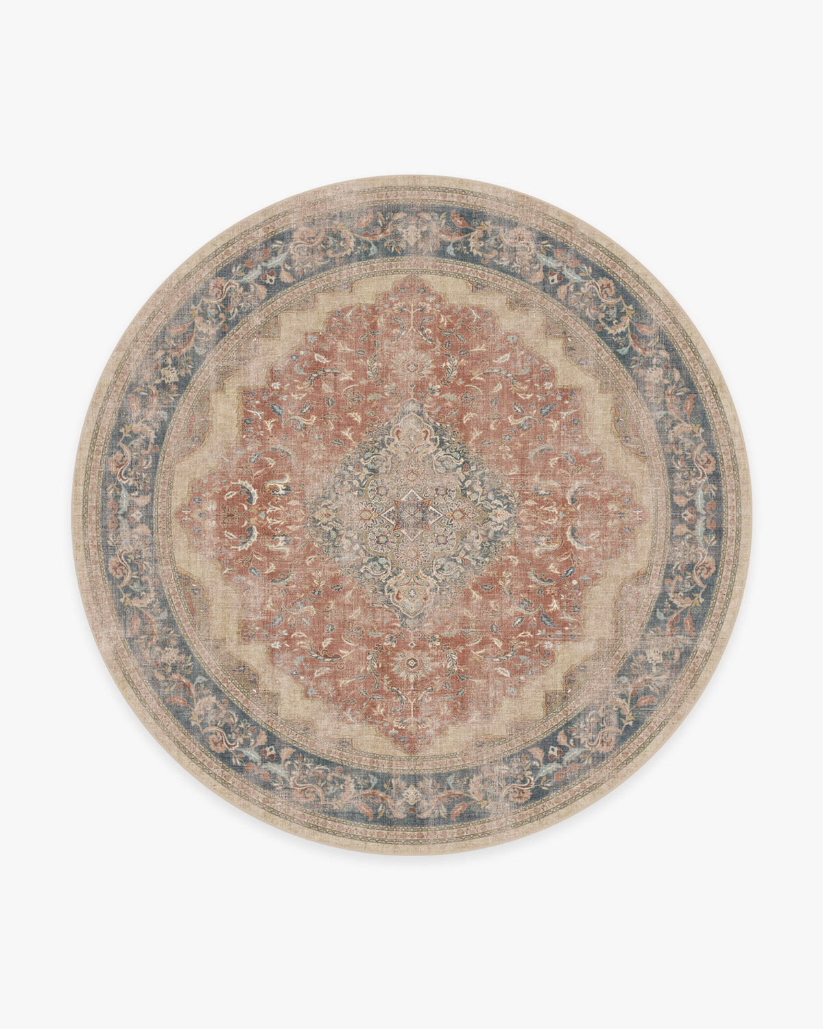 Adeline — Halı, Antique Kırmızı, ROUND, beyaz zemin, 8R