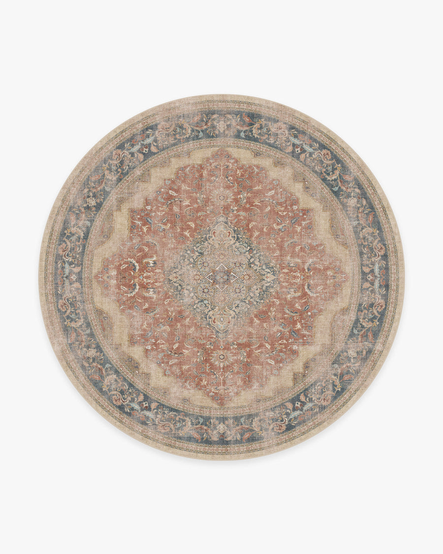Adeline — Halı, Antique Kırmızı, ROUND, beyaz zemin, 8R