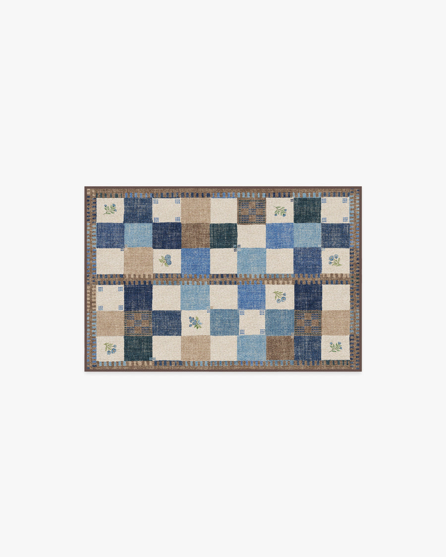 Stonefruit — Halı, Mavi, AREA, beyaz zemin, 2x3