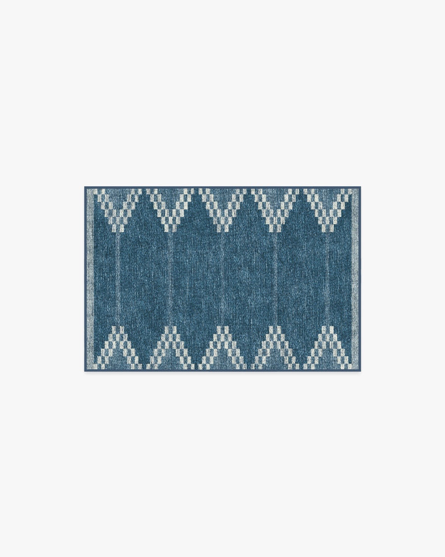 Sloane — Halı, Mavi, AREA, beyaz zemin, 2x3