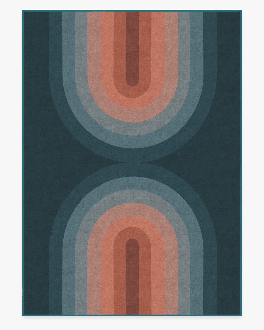 Absida — Halı, Turkuaz, AREA, beyaz zemin, 10x14