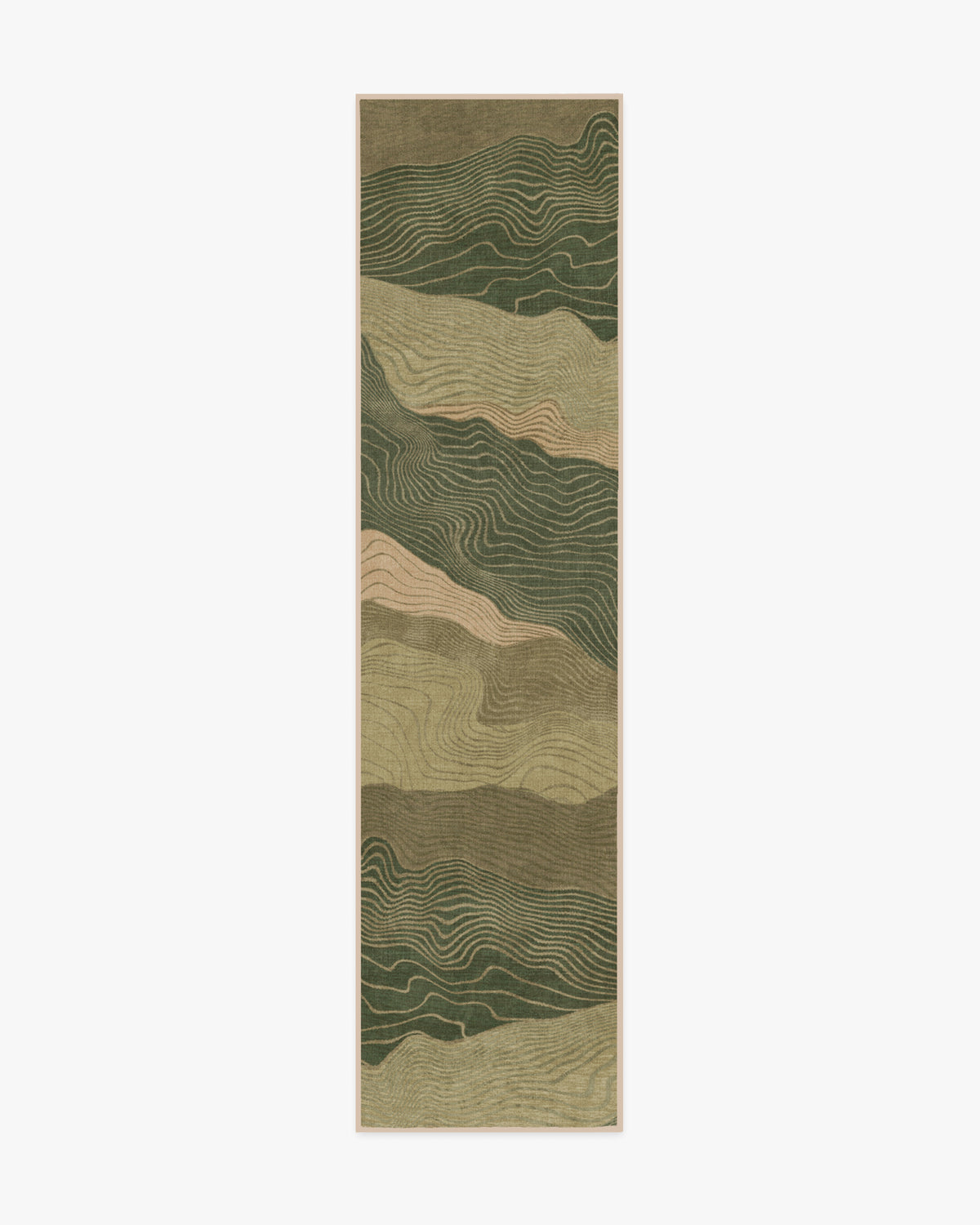 Mirage — Halı, Adaçayı Taba, RUNNER, beyaz zemin, 2x10