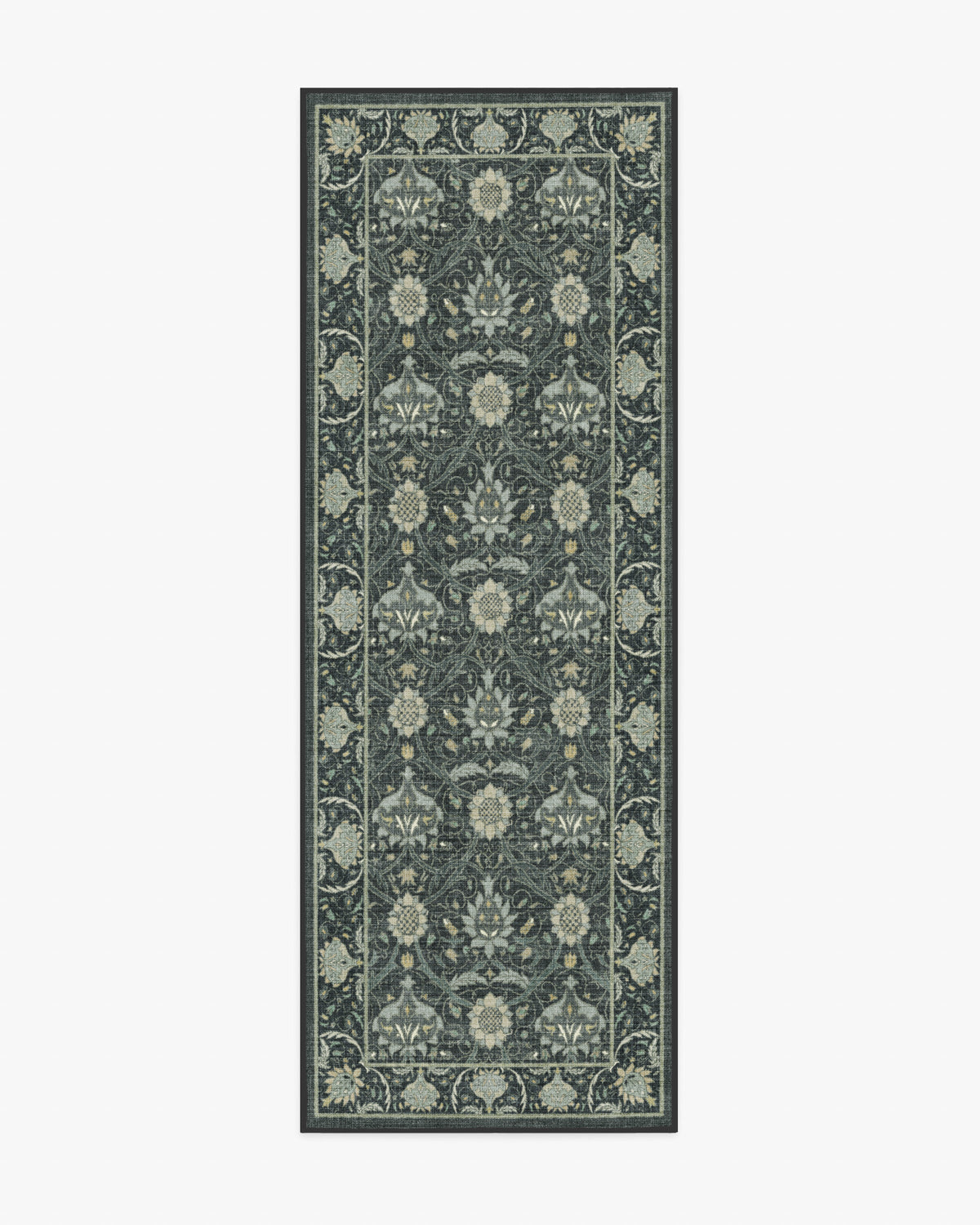Morris And Co Montreal — Halı, Antrasit Abalone, RUNNER, beyaz zemin, 2x7