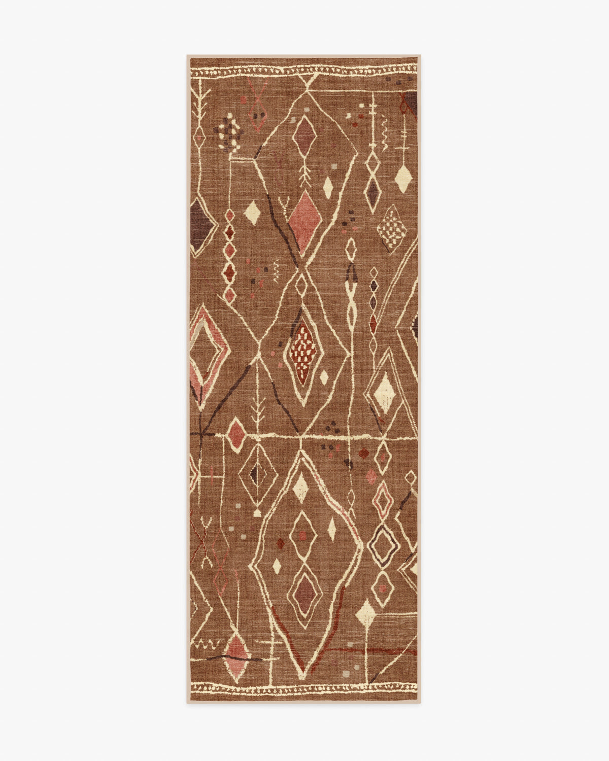 Saguaro Trail — Halı, Caramel Kahverengi, RUNNER, beyaz zemin, 2x7