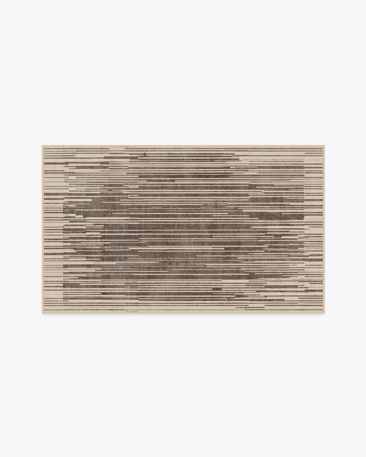 Striated Border — Halı, Kahverengi, AREA, beyaz zemin, 3x5