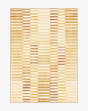 Shadow Stripe — Halı, Altın, AREA, beyaz zemin, 5x7