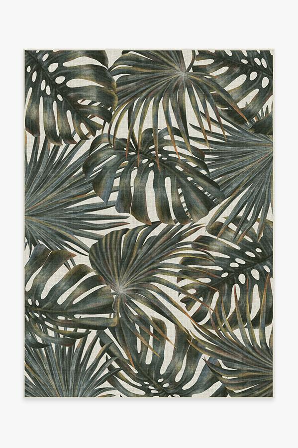 Tropical — Halı, Yeşil, AREA, beyaz zemin, 5x7