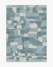 Boulder — Halı, Mavi, AREA, beyaz zemin, 5x7
