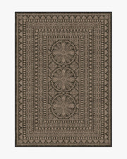 Maia — Halı, Yumuşak Siyah, AREA, beyaz zemin, 5x7