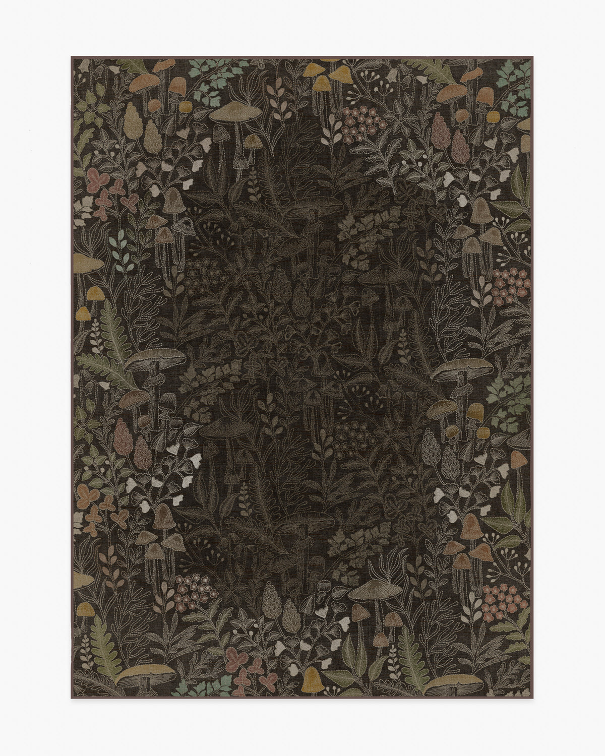 Wildwood — Halı, Kahverengi, AREA, beyaz zemin, 5x7