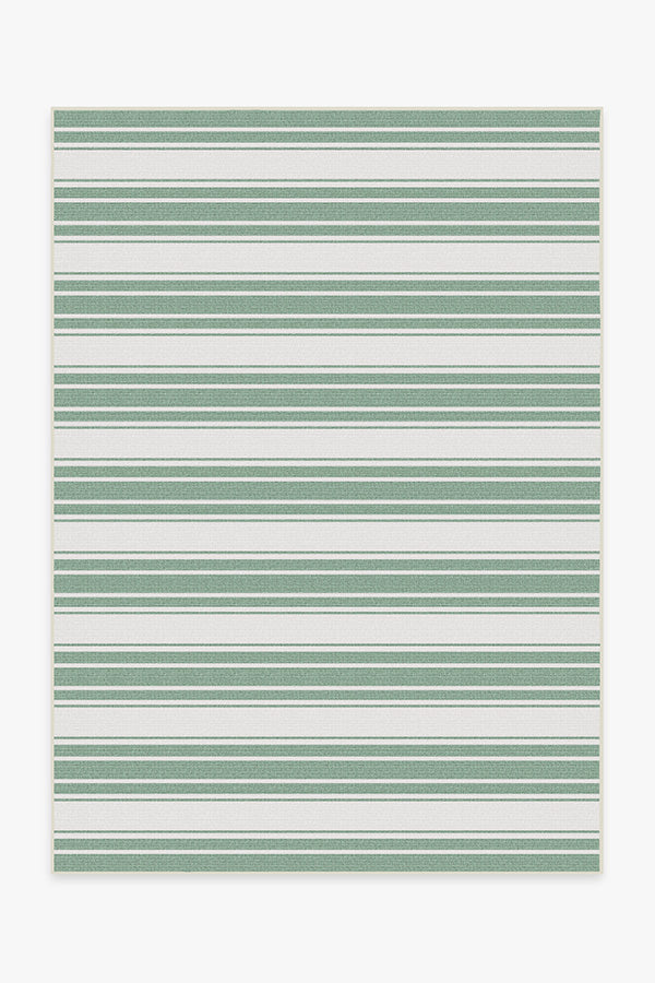 Marina Stripe — Halı, Adaçayı Yeşili, AREA, beyaz zemin, 5x7