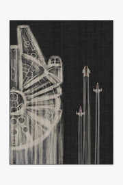 The Rebellion — Halı, Siyah Beyaz, AREA, beyaz zemin, 5x7