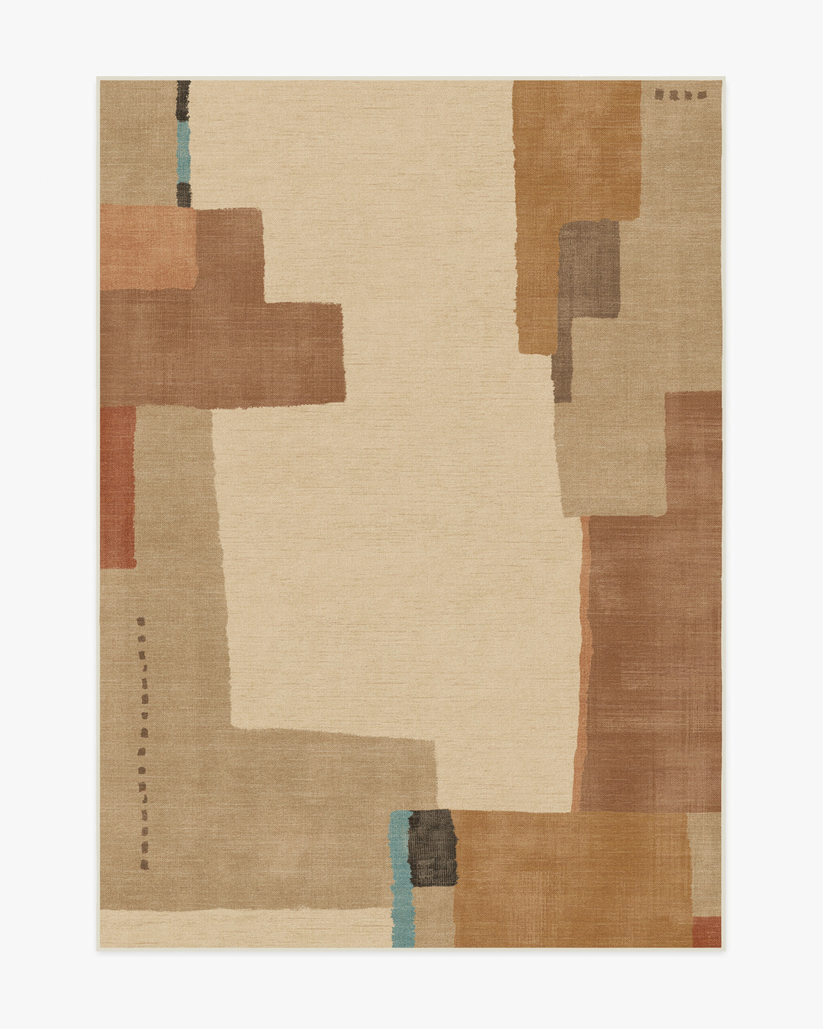 Ananda — Halı, Doğal Pop, AREA, beyaz zemin, 5x7