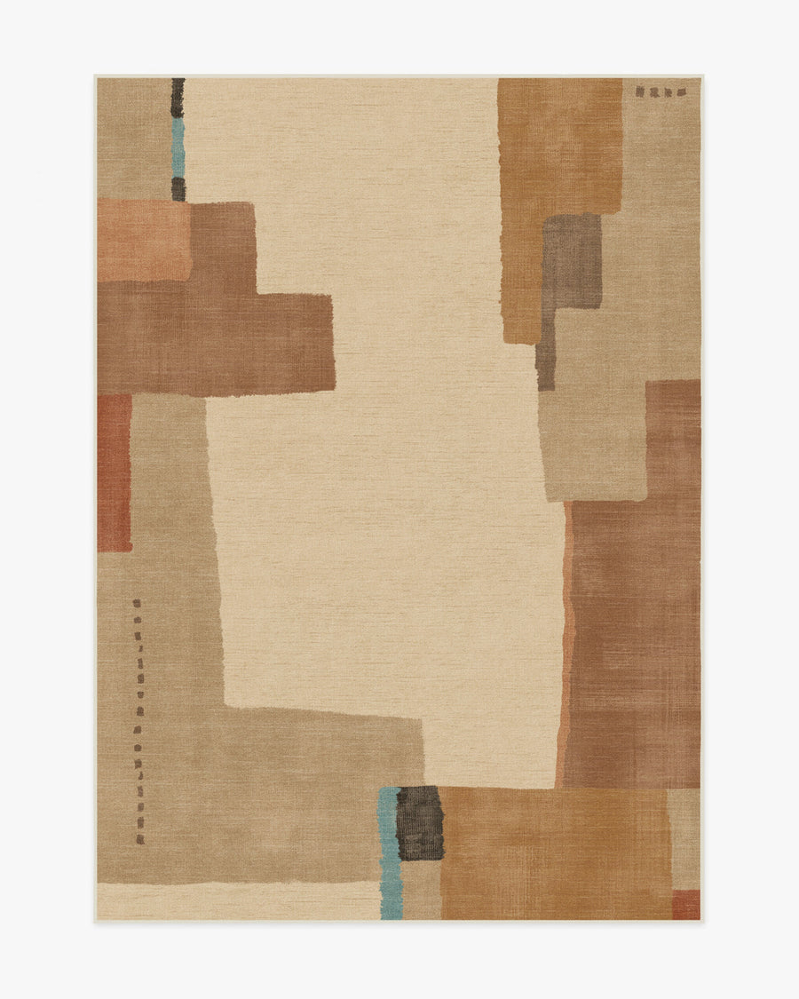 Ananda — Halı, Doğal Pop, AREA, beyaz zemin, 5x7