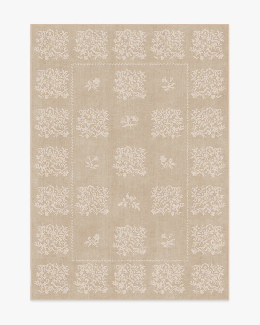 Iona — Halı, Doğal ve Krem, AREA, beyaz zemin, 5x7