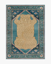 Tigris — Halı, Mavi, AREA, beyaz zemin, 5x7