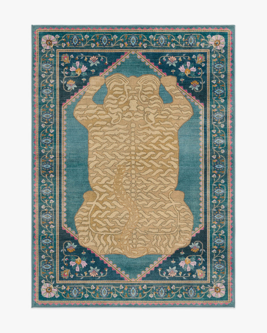 Tigris — Halı, Mavi, AREA, beyaz zemin, 5x7