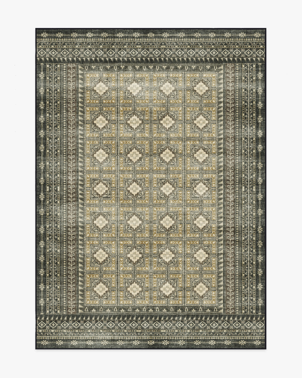 Lorah — Halı, Antrasit, AREA, beyaz zemin, 5x7