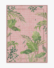 Palm House — Halı, Gül, AREA, beyaz zemin, 5x7