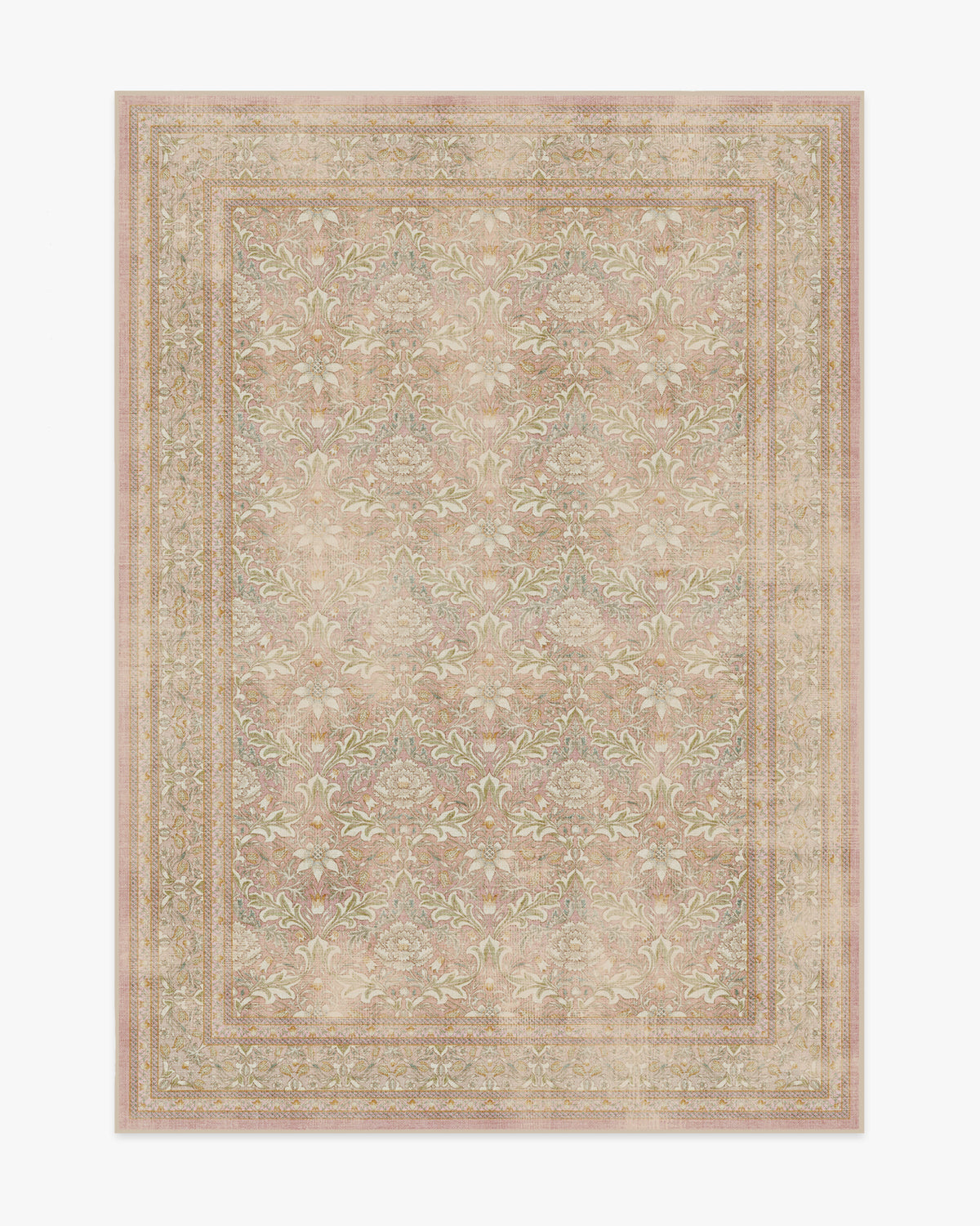Morris And Co Simply Severn — Halı, Yumuşak Pembe, AREA, beyaz zemin, 5x7