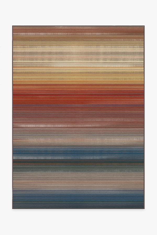 Linear Striped — Halı, Multi, AREA, beyaz zemin, 5x7