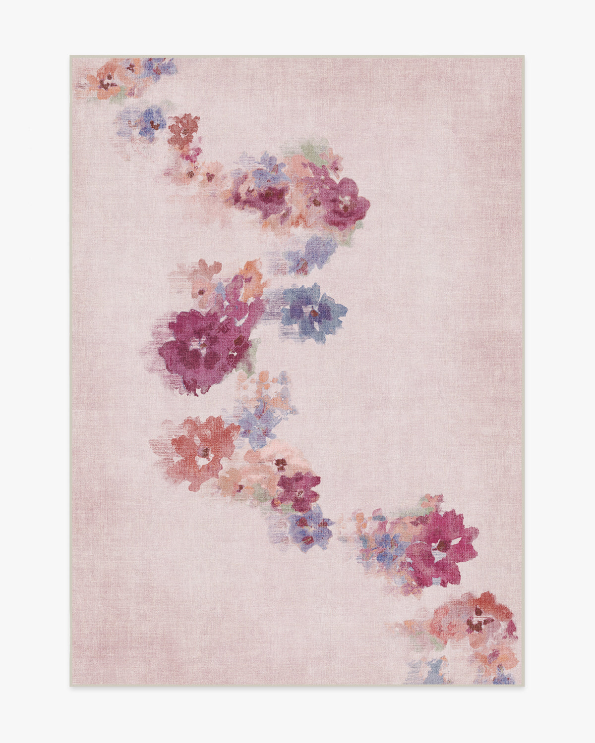 Clara — Halı, Soft Gül, AREA, beyaz zemin, 5x7