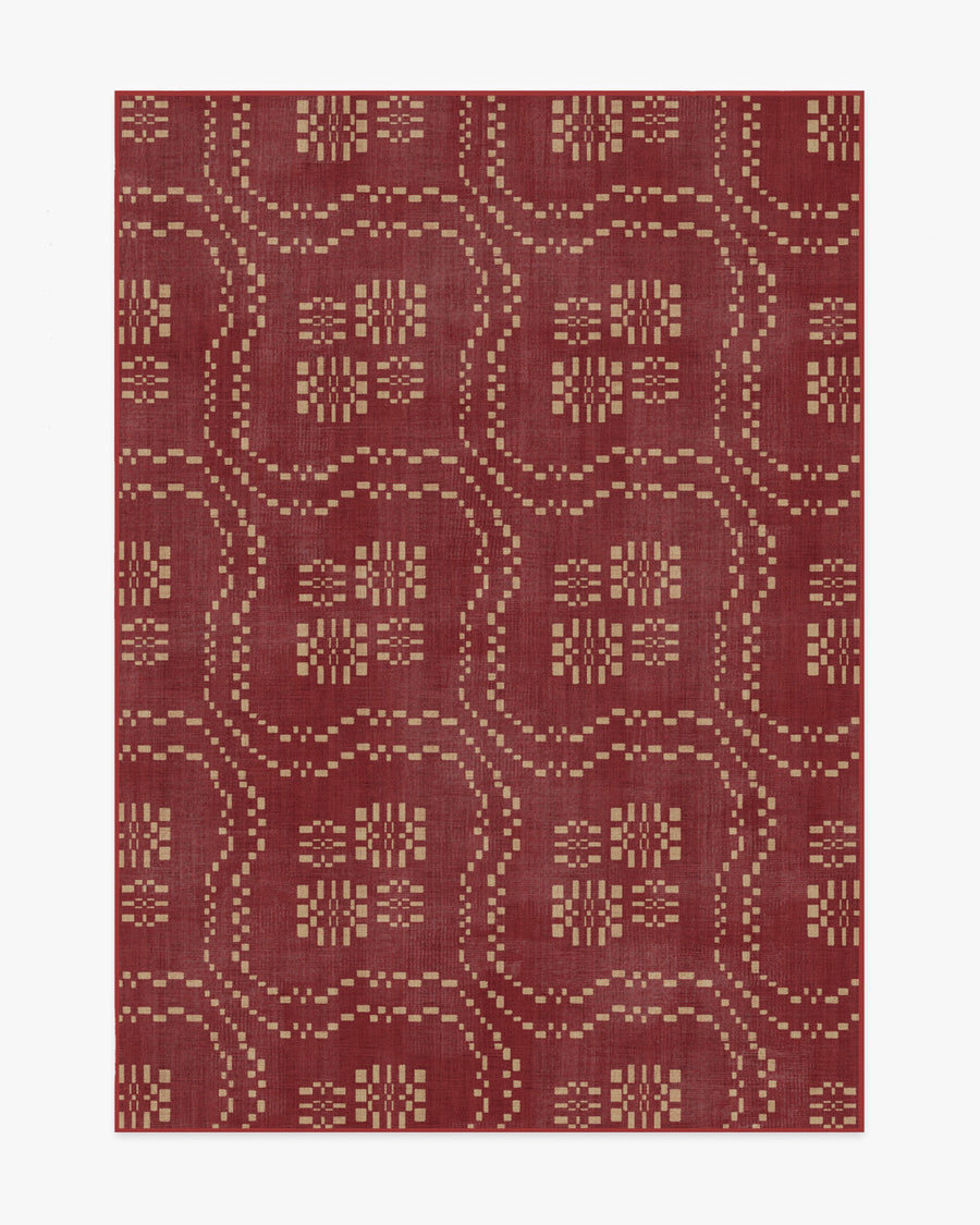 Arlen — Halı, Kehribar Kırmızı, AREA, beyaz zemin, 5x7
