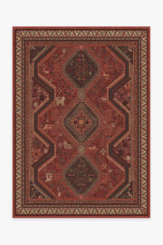 Zareen — Halı, Scarlet Kırmızı, AREA, beyaz zemin, 5x7