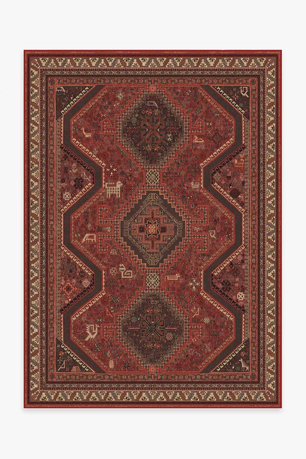 Zareen — Halı, Scarlet Kırmızı, AREA, beyaz zemin, 5x7