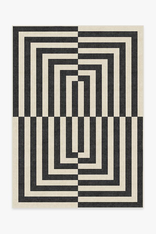 Op Art — Halı, Antrasit, AREA, beyaz zemin, 5x7