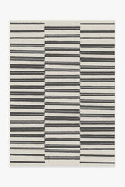 Offset Stripe — Halı, Siyah, AREA, beyaz zemin, 5x7