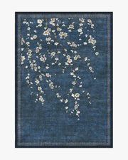 Sakura — Halı, Çivit, AREA, beyaz zemin, 5x7