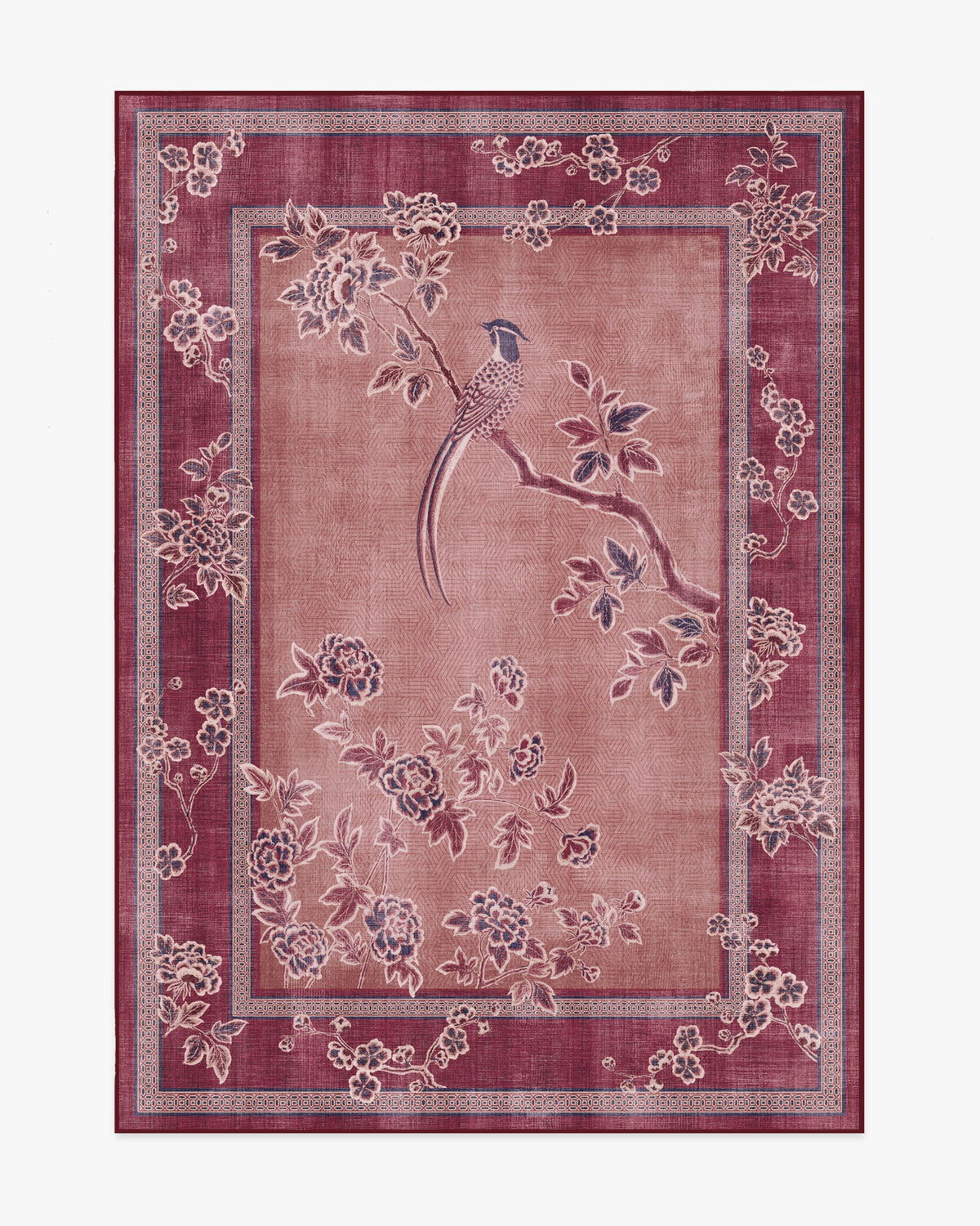 Draper — Halı, Bordo, AREA, beyaz zemin, 5x7