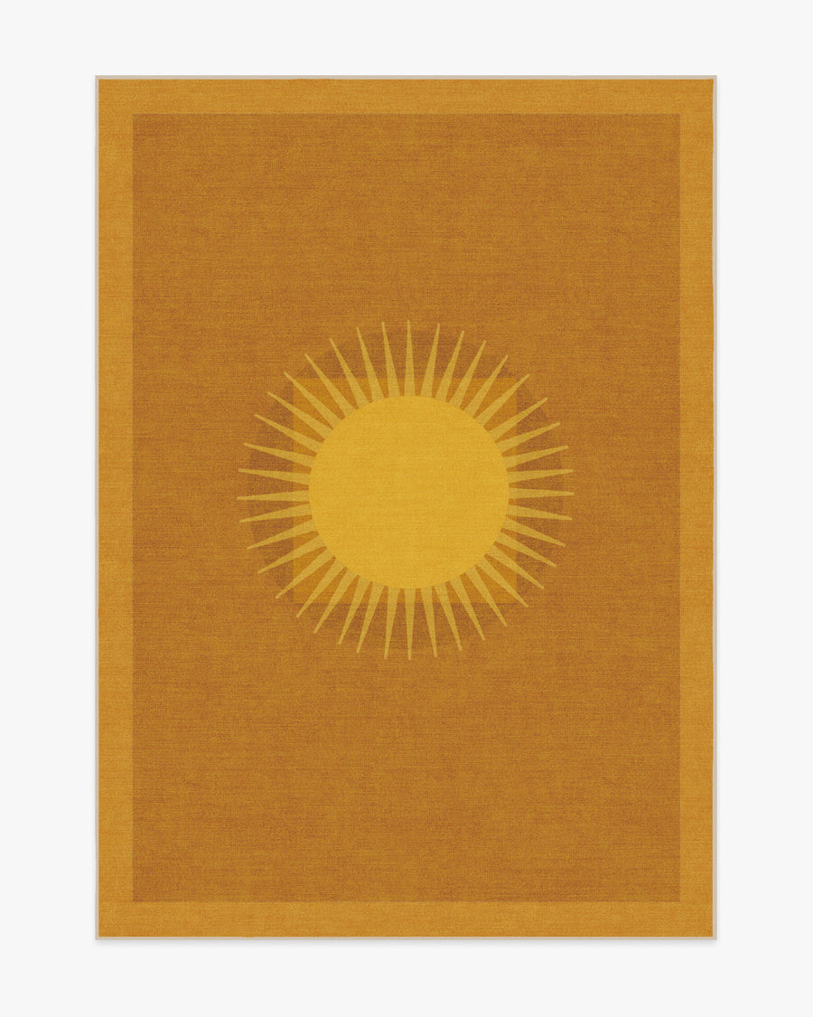 Helios — Halı, Altın, AREA, beyaz zemin, 5x7