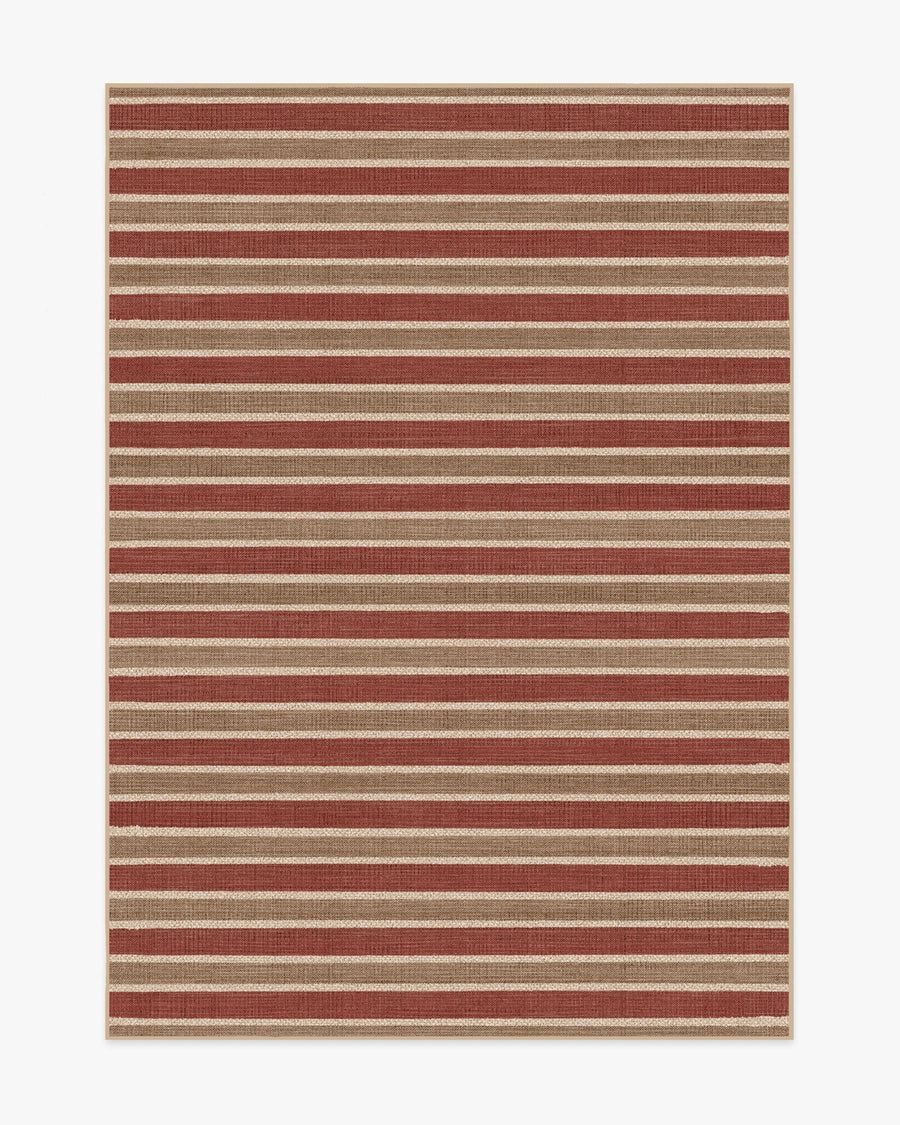 Wells — Halı, Kırmızı ve Doğal, AREA, beyaz zemin, 5x7