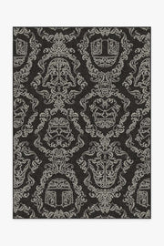 Dark Side Damask — Halı, Antrasit, AREA, beyaz zemin, 5x7