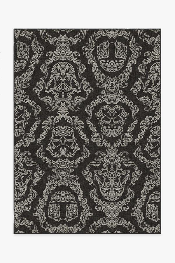 Dark Side Damask — Halı, Antrasit, AREA, beyaz zemin, 5x7